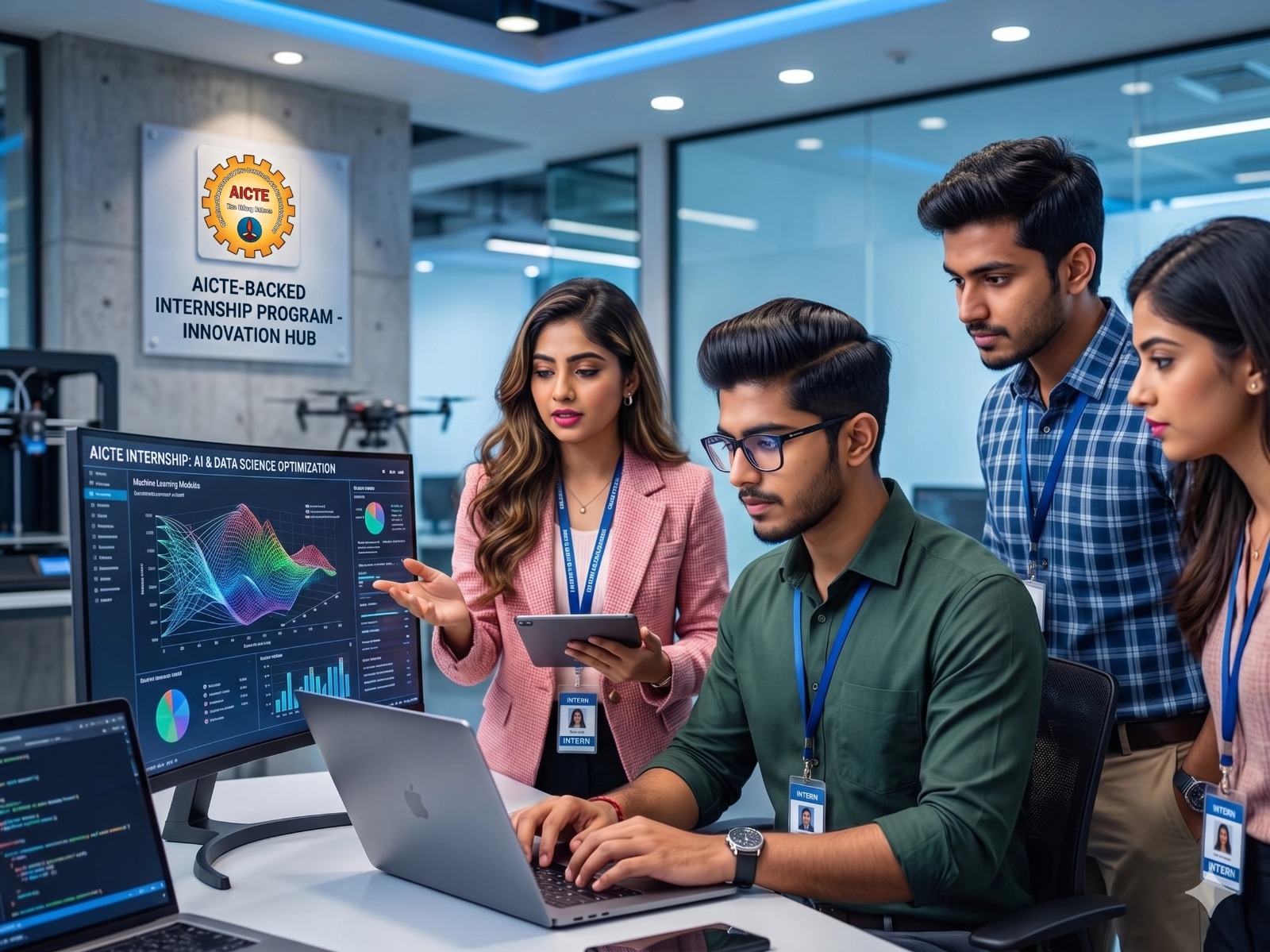 Students in AICTE internship program